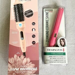 Remington Pink and Black Ceramic Shine Hair Tool Set